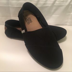 Black Canvas Flats